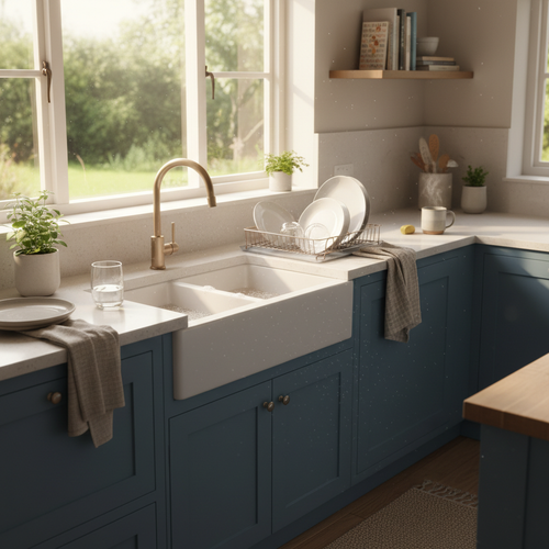 Clean kitchen after post-meal cleanup