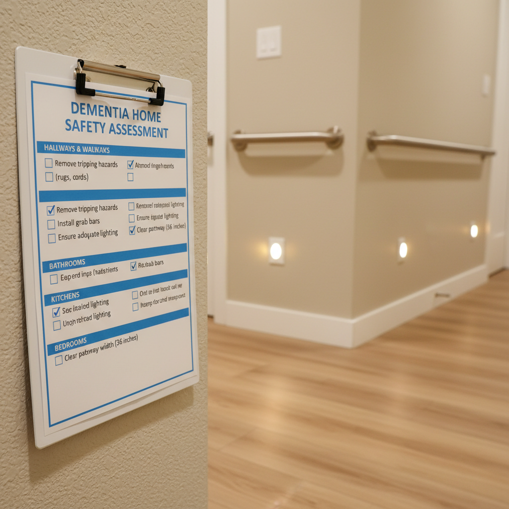 Safety checklist and home modifications for dementia safety assessment