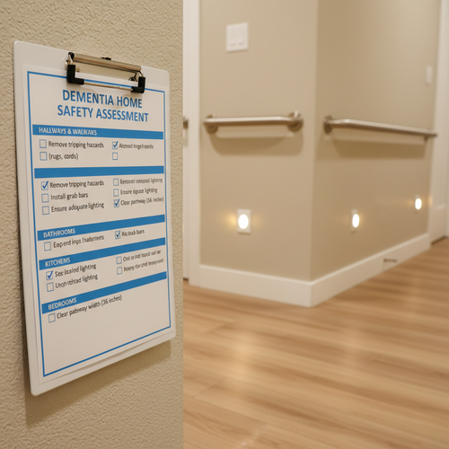 Safety checklist and home modifications for dementia safety assessment
